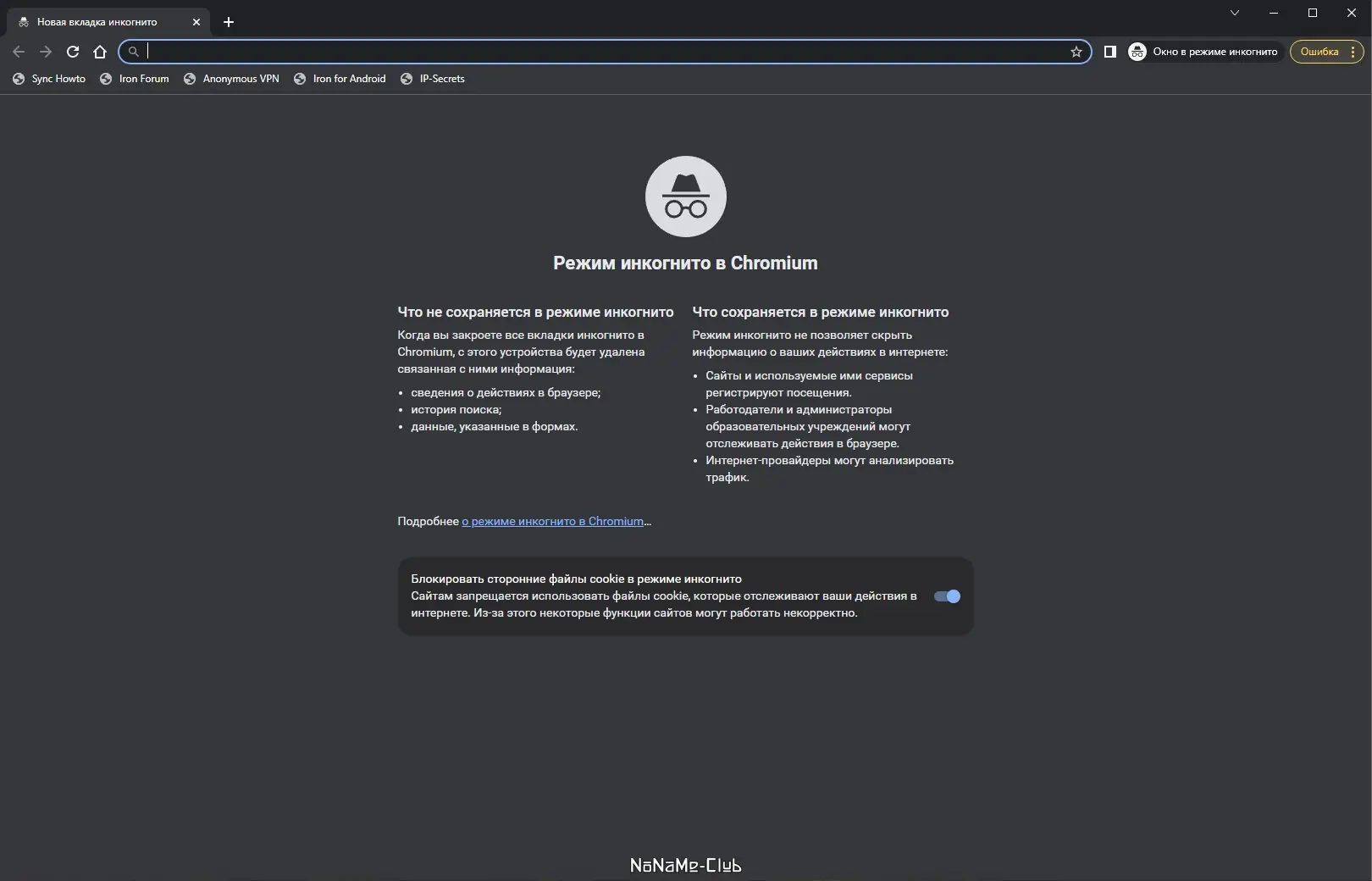 Программный интерфейс SRWare Iron 108.0.5500.0 + Portable [Multi Ru]