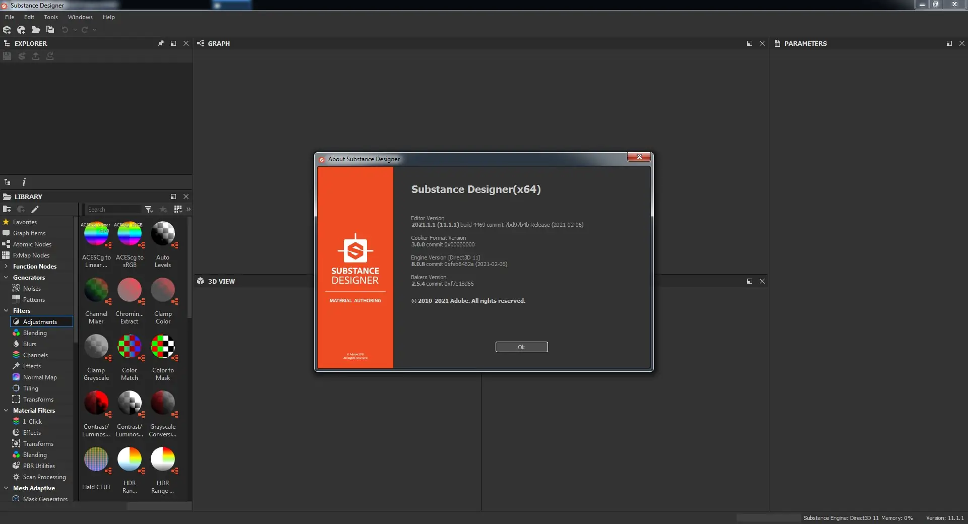 Программный интерфейс Substance Designer 2021.1.1 (11.1.1) Build 4469 [Multi]