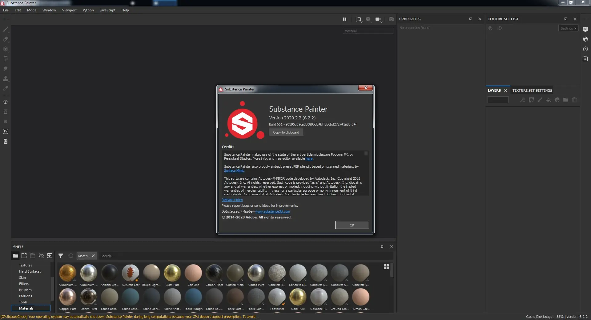 Программный интерфейс Substance Painter 2020.2.2 (6.2.2) Build 661 [En]