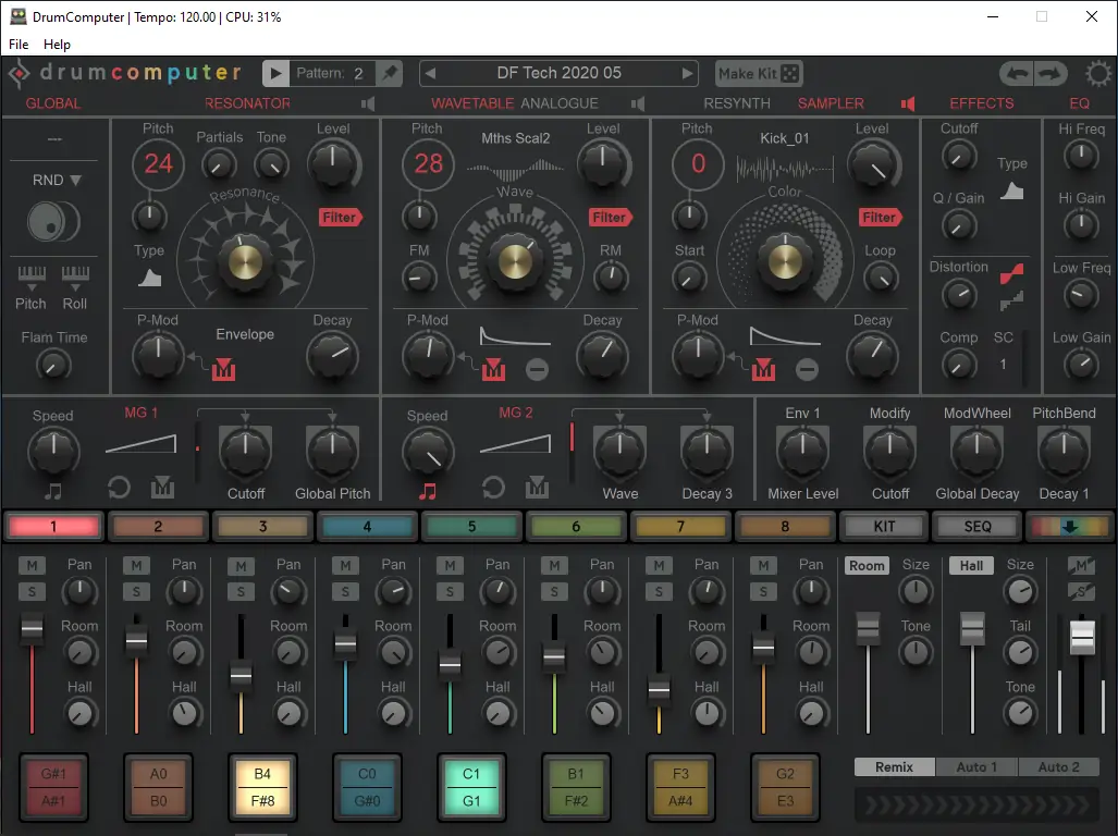 Программный интерфейс Sugar Bytes - DrumComputer 1.2.8 Standalone, VSTi, VSTi 3, AAX RePack by TCD [En]