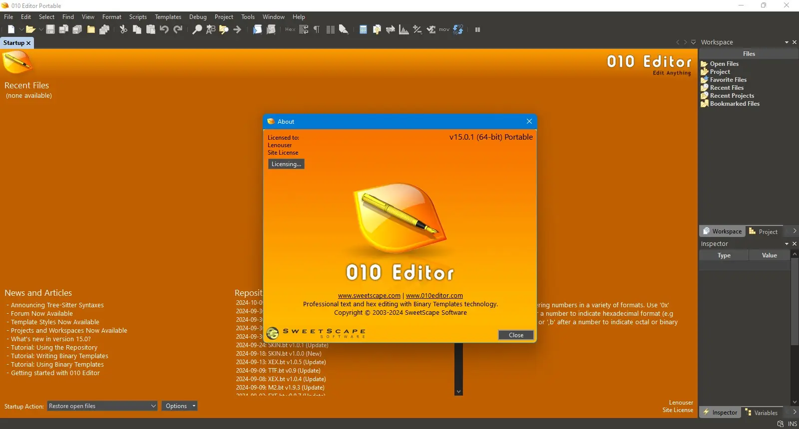 Программный интерфейс SweetScape 010 Editor 15.0.1 + Portable [En]