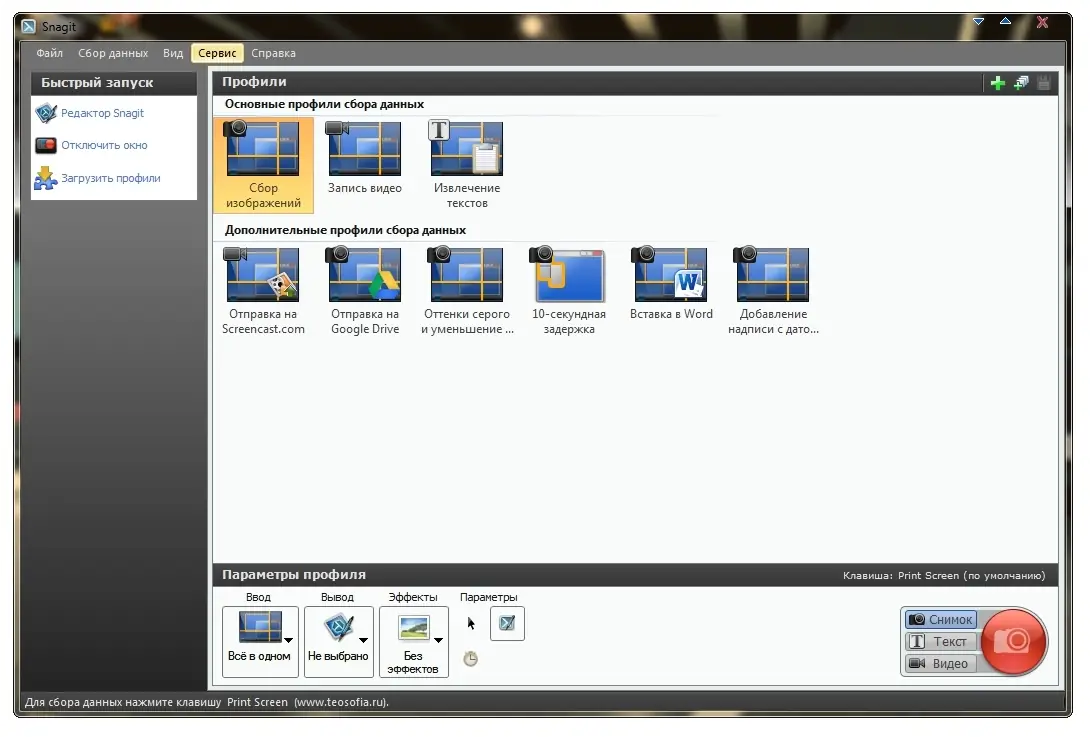 Программный интерфейс TechSmith SnagIt 12.1.0 Build 1322 RePack by KpoJIuK (2013) Русский Английский