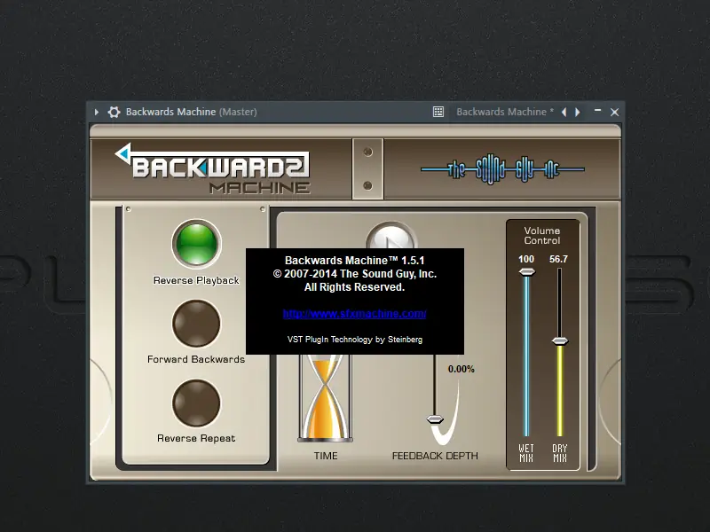 Программный интерфейс The Sound Guy - Backwards Machine 1.5.1 VST (x86 x64) [En]