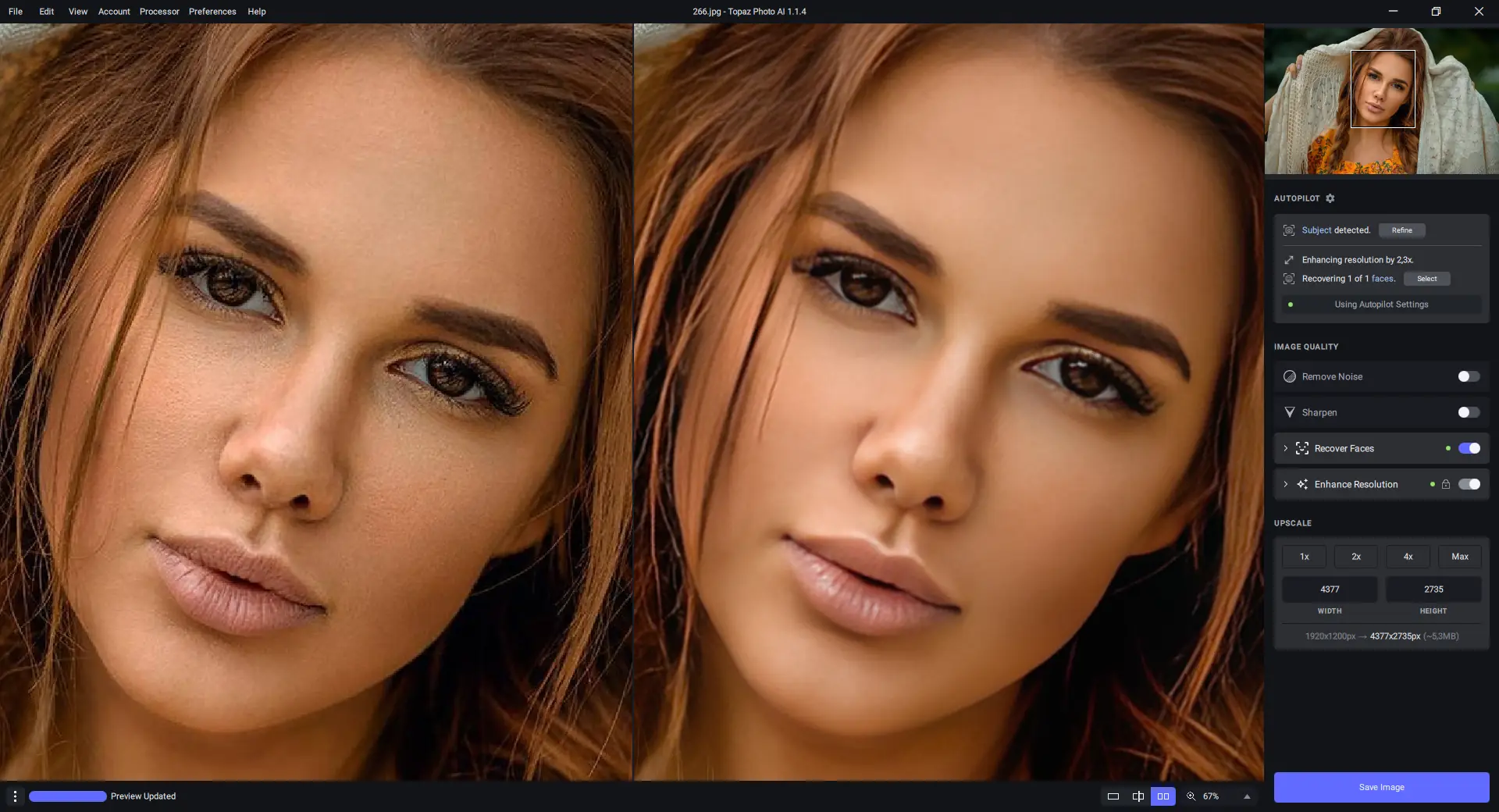 Программный интерфейс Topaz Photo AI 1.2.3 (2023) PC Portable by 7997