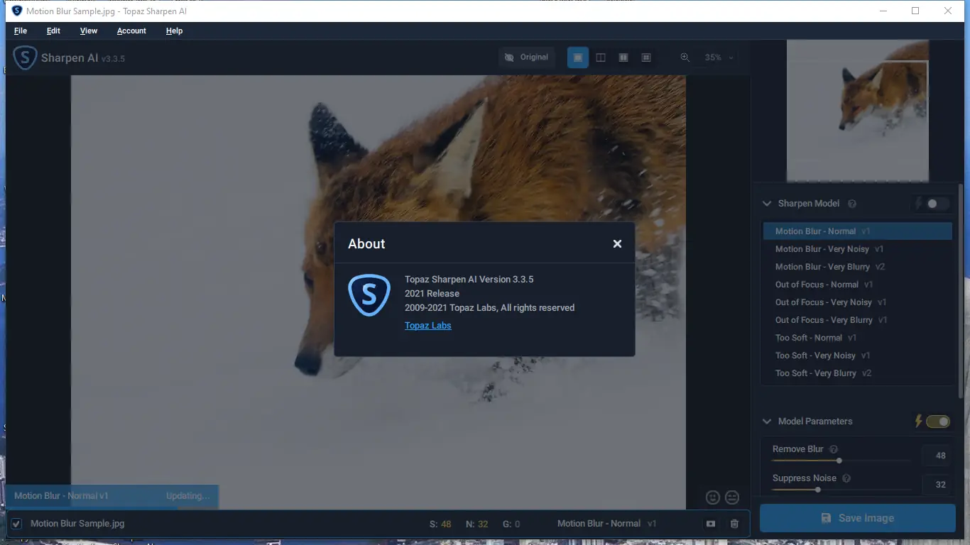 Программный интерфейс Topaz Sharpen AI 3.3.5 RePack by KpoJIuK [En]