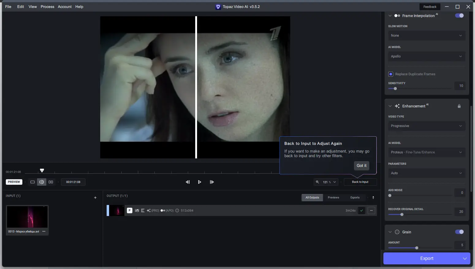 Программный интерфейс Topaz Video AI 3.5.2 RePack (& Portable) by TryRooM [En]