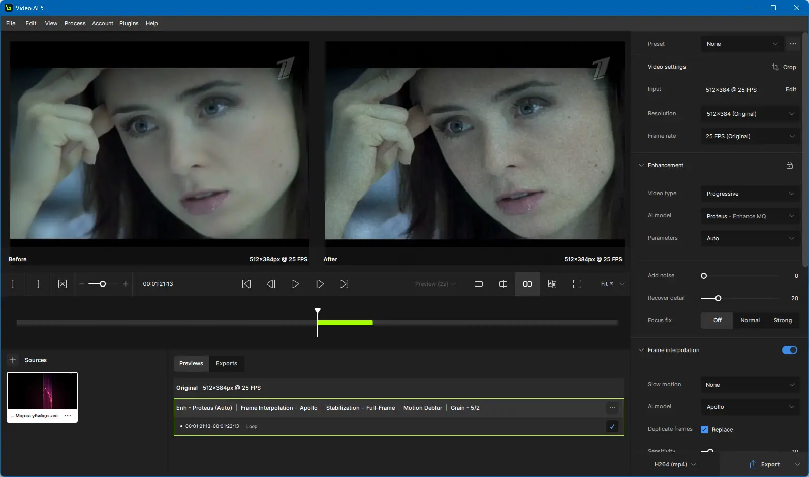 Программный интерфейс Topaz Video AI 5.0.2 (x64) + All Models Portable by FC Portables [En]