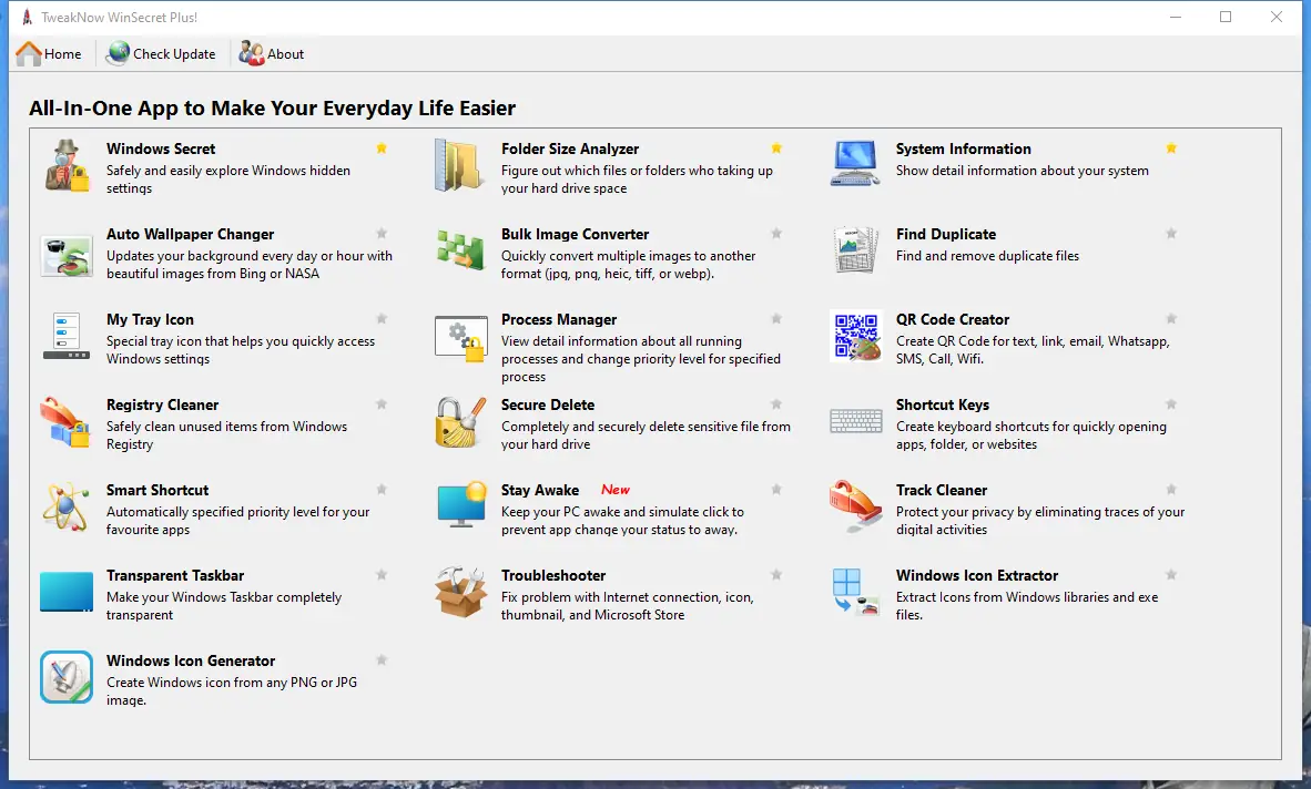 Программный интерфейс TweakNow WinSecret Plus! 4.9.0 RePack (& Portable) by elchupacabra [En]