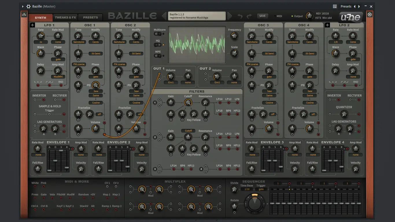 Программный интерфейс u-he - Bazille 1.1.3 VSTi, VSTi 3, AAX (x86 x64) [En]