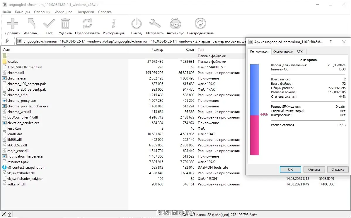 Программный интерфейс Ungoogled Chromium 116.0.5845.82-1.1 + Portable [Multi Ru]