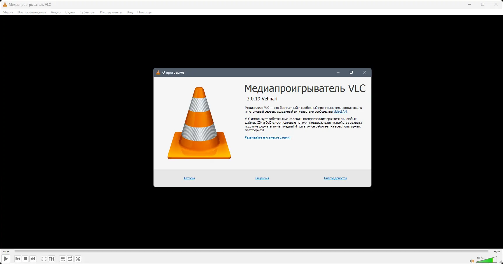 Программный интерфейс VLC Media Player 3.0.19 + Portable [Multi Ru]