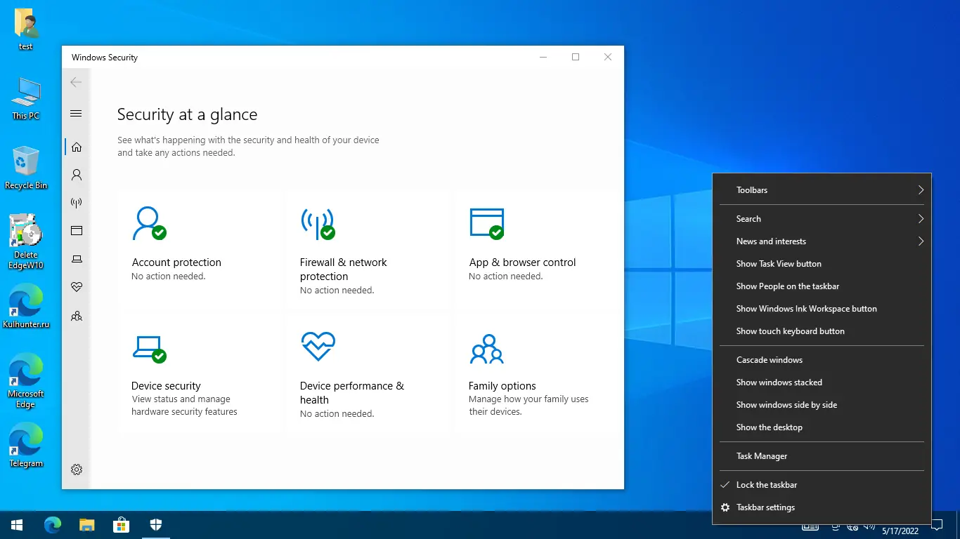 Программный интерфейс Windows 10 (v21h2) x64 PRO by KulHunter v6.2 (esd) [En]