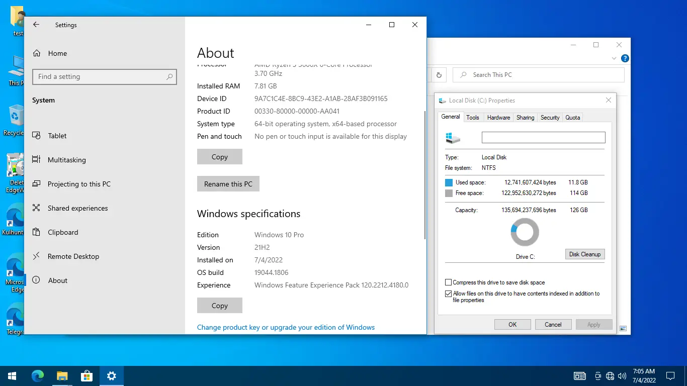 Программный интерфейс Windows 10 (v21h2) x64 PRO by KulHunter v8.1 (esd) [En]