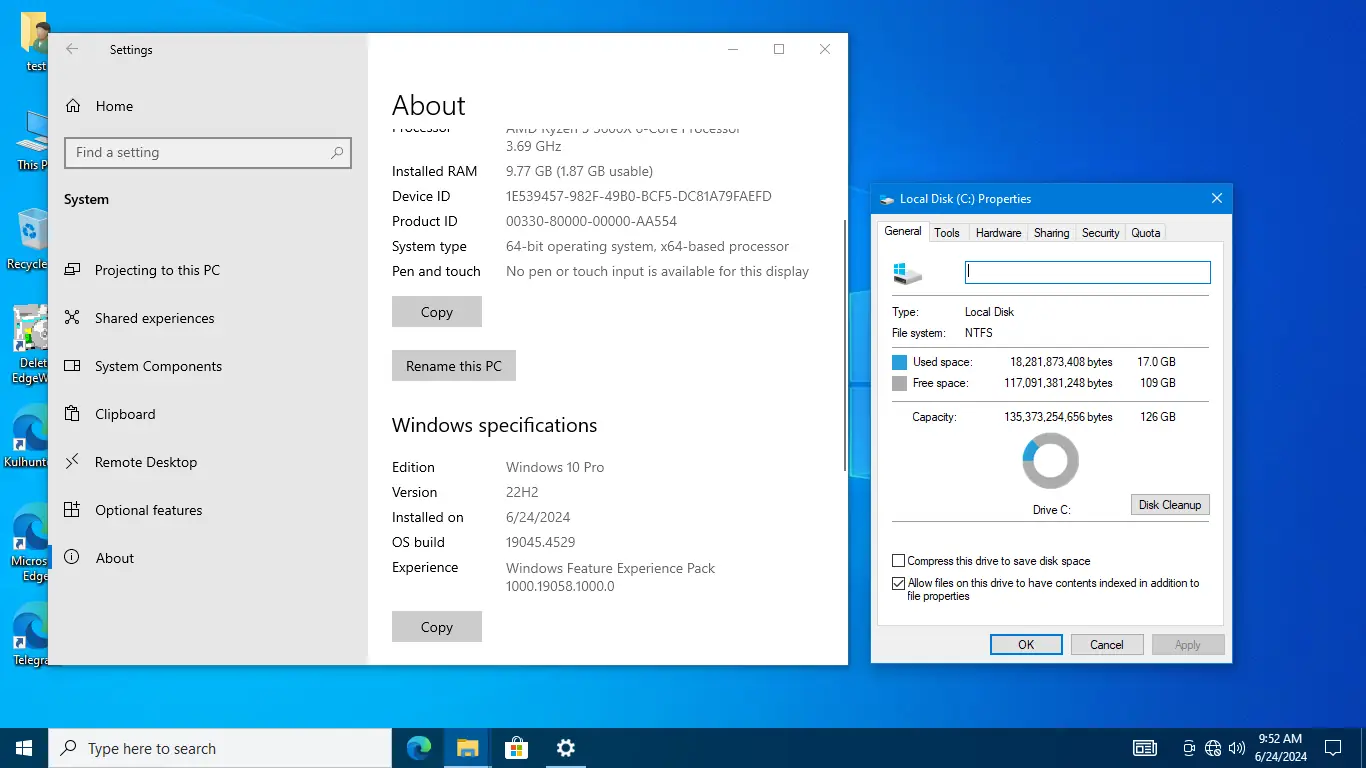 Программный интерфейс Windows 10 (v22h2) x64 PRO by KulHunter v19 (esd) [En]