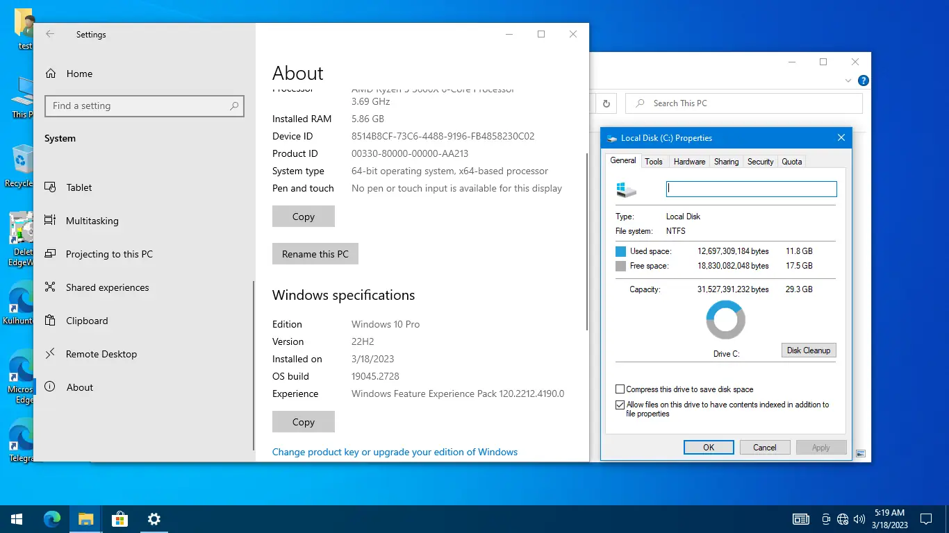 Программный интерфейс Windows 10 (v22h2) x64 PRO by KulHunter v5.1 (esd) [En]