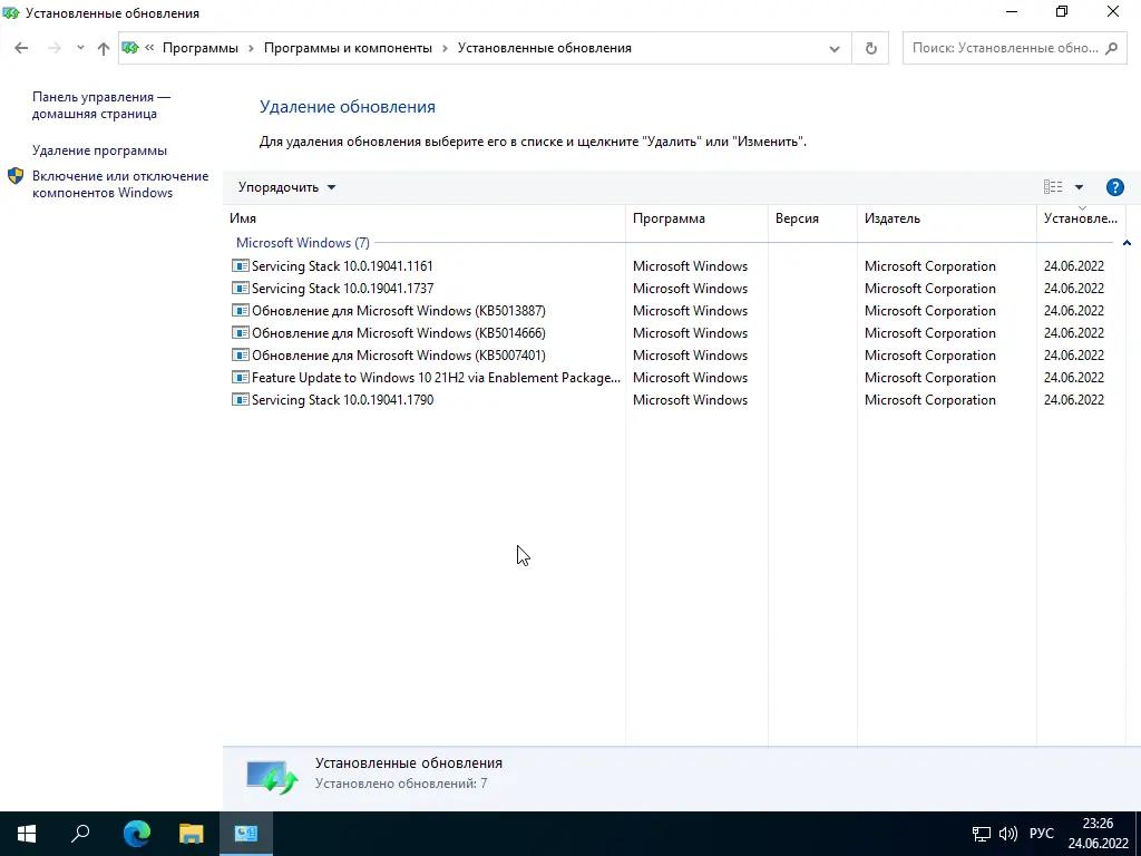 Программный интерфейс Windows 10 Pro VL x64 21Н2 (build 19044.1806) by ivandubskoj 24.06.2022 [Ru]