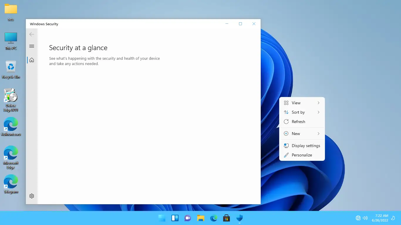 Программный интерфейс Windows 11 (v21h2) x64 PRO by KulHunter v5 (esd) [En]