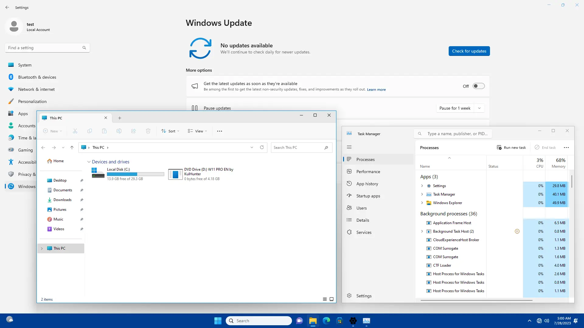 Программный интерфейс Windows 11 (v22h2) x64 PRO by KulHunter v5 (esd) [En]
