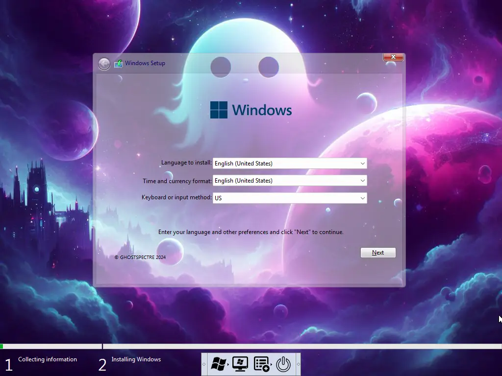Программный интерфейс Windows 11 PRO 24H2 26100.1742 Update 8 by Ghost Spectre [En]