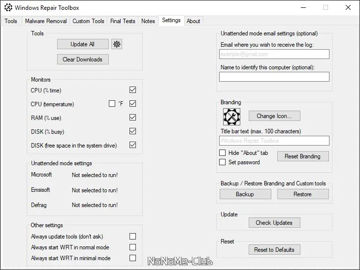 Программный интерфейс Windows Repair Toolbox 3.0.3.4 Portable [En]
