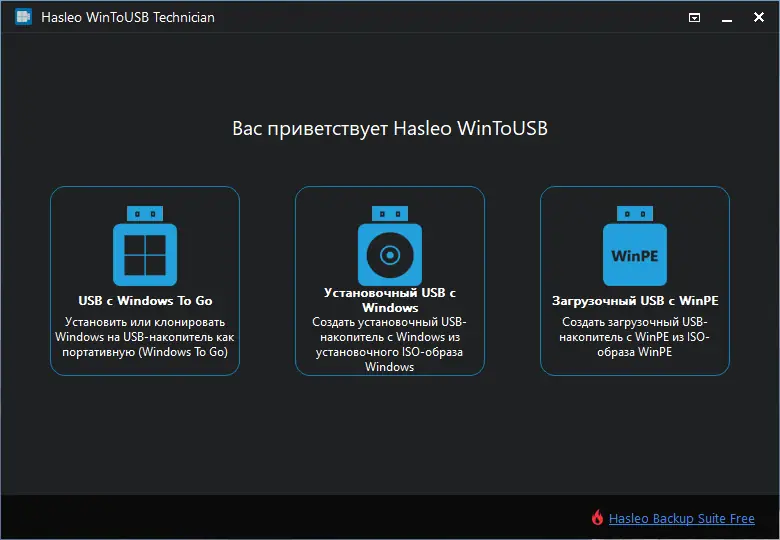 Программный интерфейс WinToUSB Technician 8.4 RePack (& Portable) by elchupacabra [Multi Ru]