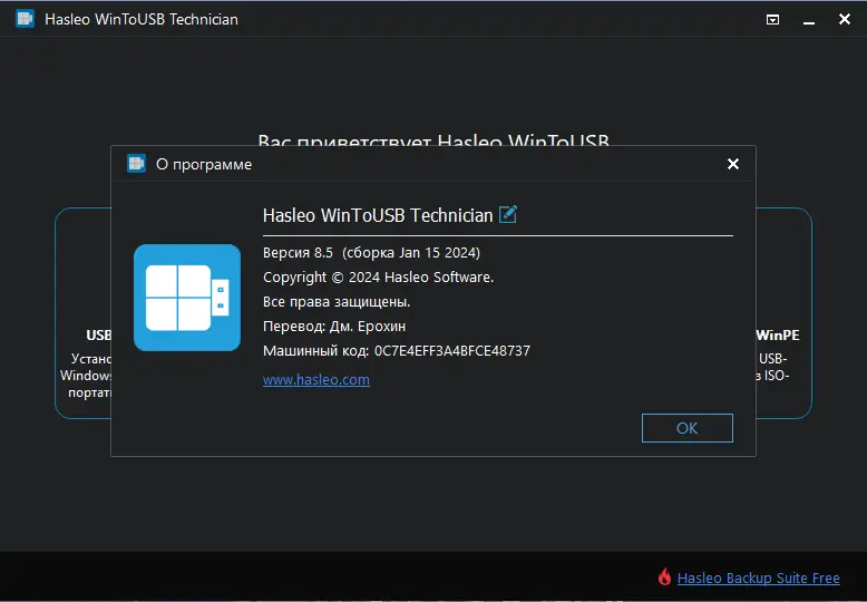 Программный интерфейс WinToUSB Technician 8.5 (x64) Portable by FC Portables [Multi Ru]
