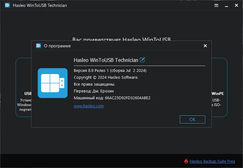 Программный интерфейс WinToUSB Technician 8.9.1 (x64) Portable by FC Portables [Multi Ru]