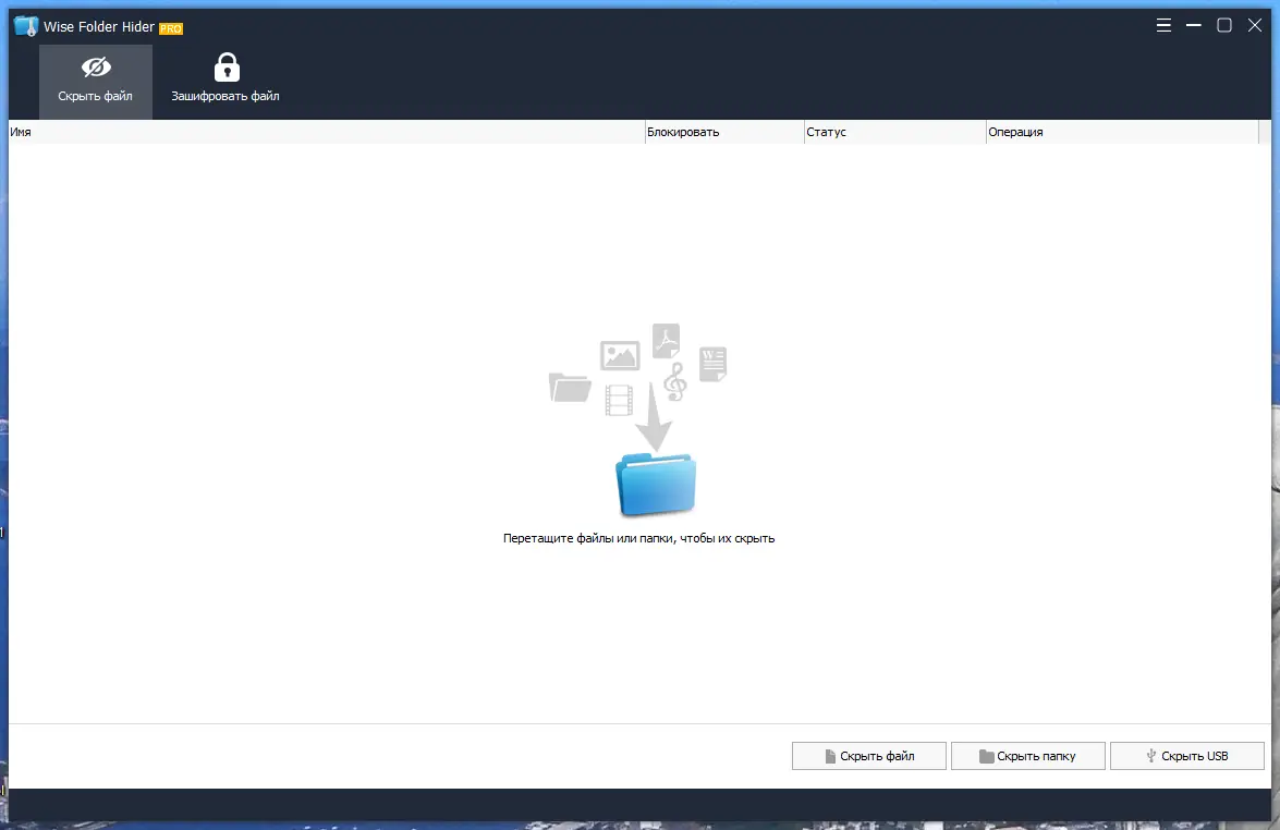 Программный интерфейс Wise Folder Hider Pro 4.4.3.202 RePack (& Portable) by elchupacabra [Multi Ru]
