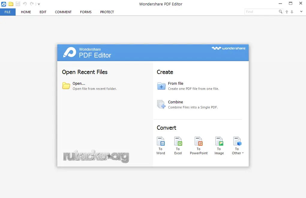 Программный интерфейс Wondershare PDF Editor 3.6.2 Portable 3.6.2 [2014, MULTILANG -RUS]