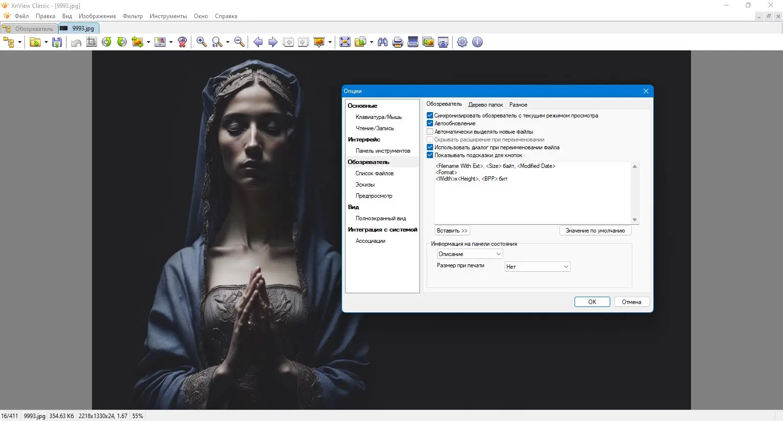 Программный интерфейс XnView Classic 2.51.7 (Minimal-Standard-Extended) + Portable [Multi Ru]