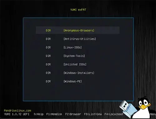 Программный интерфейс Your Universal MultiBoot Installer exFAT (BIOS & UEFI USB Boot) 1.0.1.6a Portable [En]