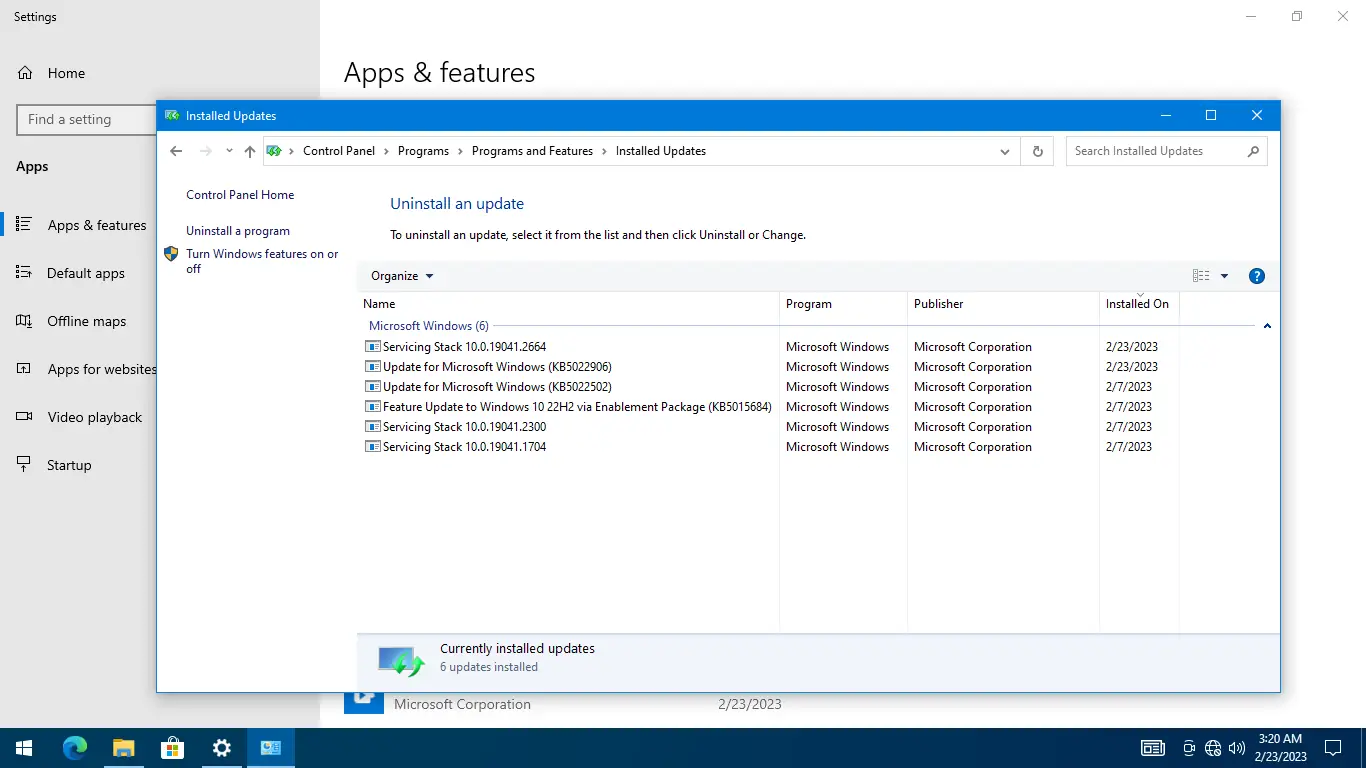 Работа с приложением