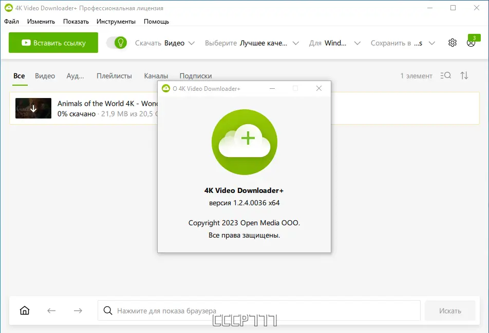 Установка 4K Video Downloader+ 1.2.4.0036 RePack (& Portable) by elchupacabra [Multi Ru]