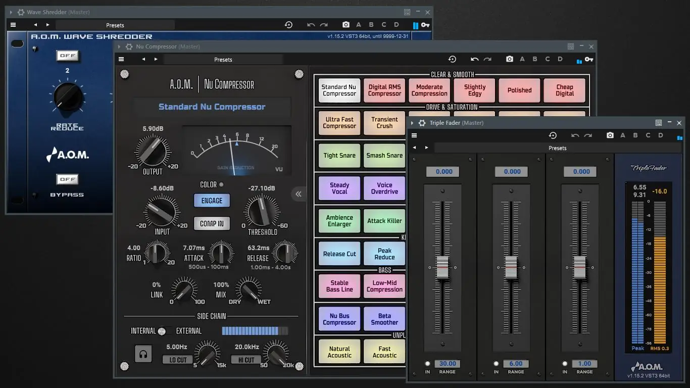Установка A.O.M. Total Bundle 1.15.2 VST, VST3, AAX (x64) (Standard AVX2) [En]