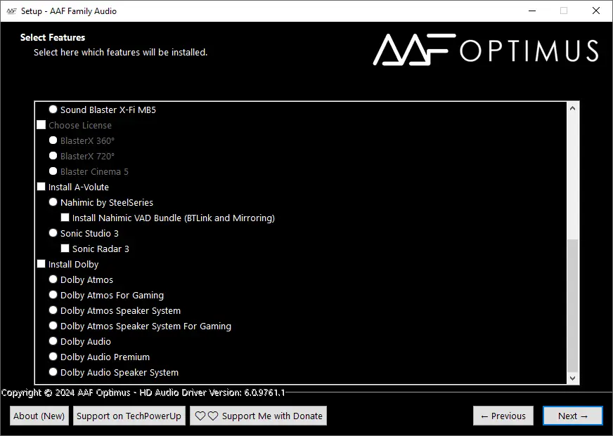 Установка AAF Family DCH Audio Realtek 10.11.9761.1 Mod by AlanFinotty [En]