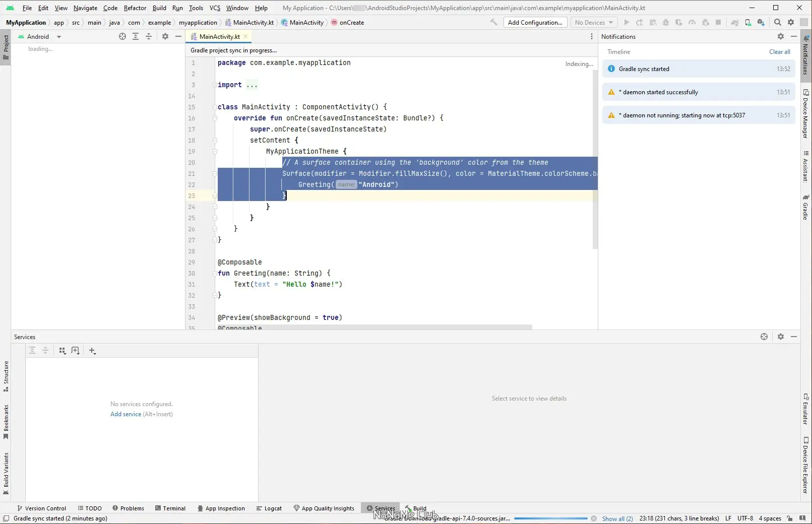 Установка Android Studio Flamingo 2022.2.1 Patch 1 Build #AI-222.4459.24.2221.9971841 + Portable [En]