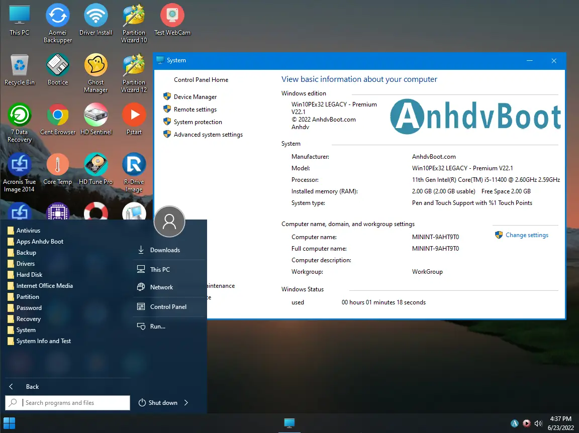 Установка Anhdv Boot 2022 Premium v22.1 x86-x64 (08.06.2022) [En]