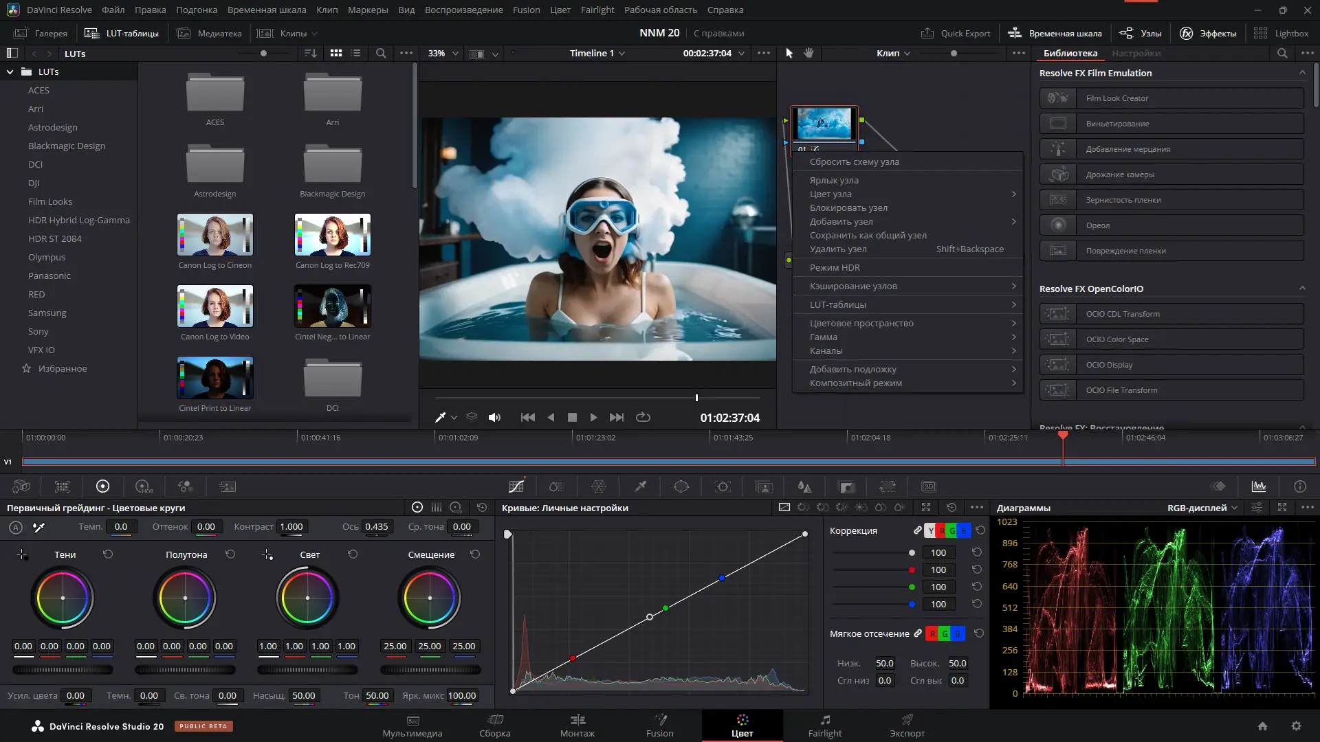 Установка Blackmagic Design DaVinci Resolve Studio 20.0B Build 23 Public Beta 1 (x64) Portable by 7997 [Multi Ru]