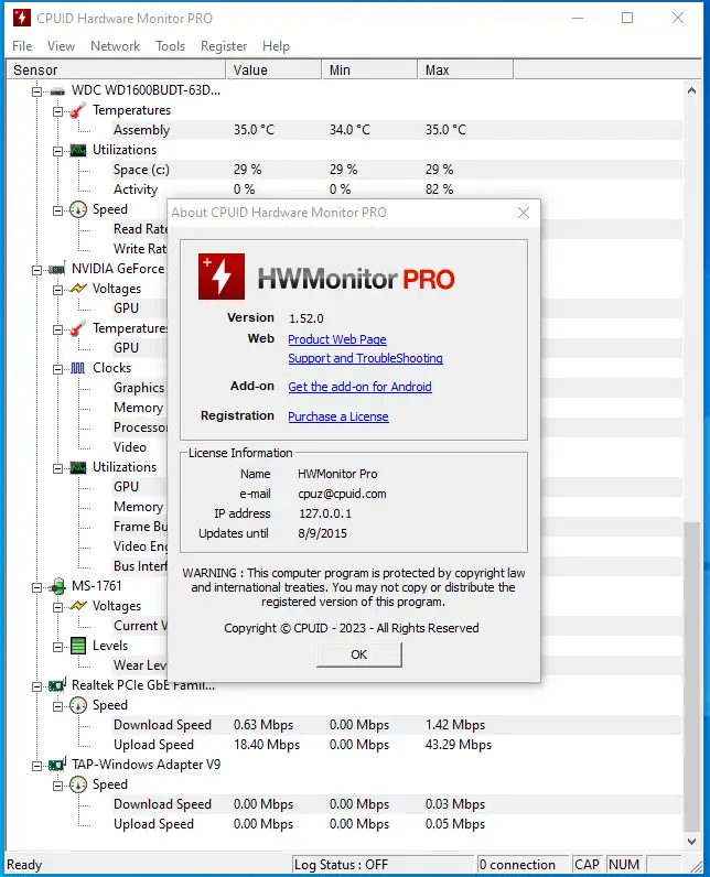 Установка CPUID HWMonitor Pro 1.52 (x64) Portable by zeka.k [En]