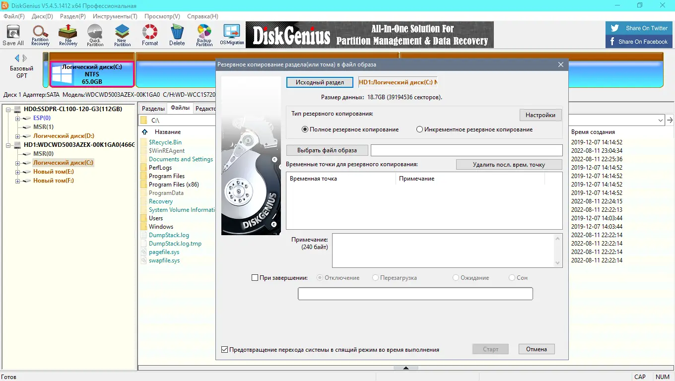 Установка DiskGenius Pro 5.4.5.1412 (x64) Portable by zeka.k [Ru En]