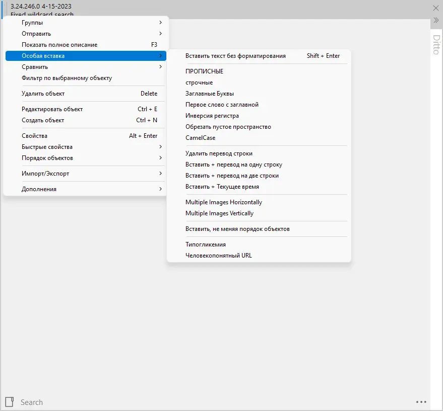 Установка Ditto Clipboard Manager 3.24.246.0 + Portable [Multi Ru]