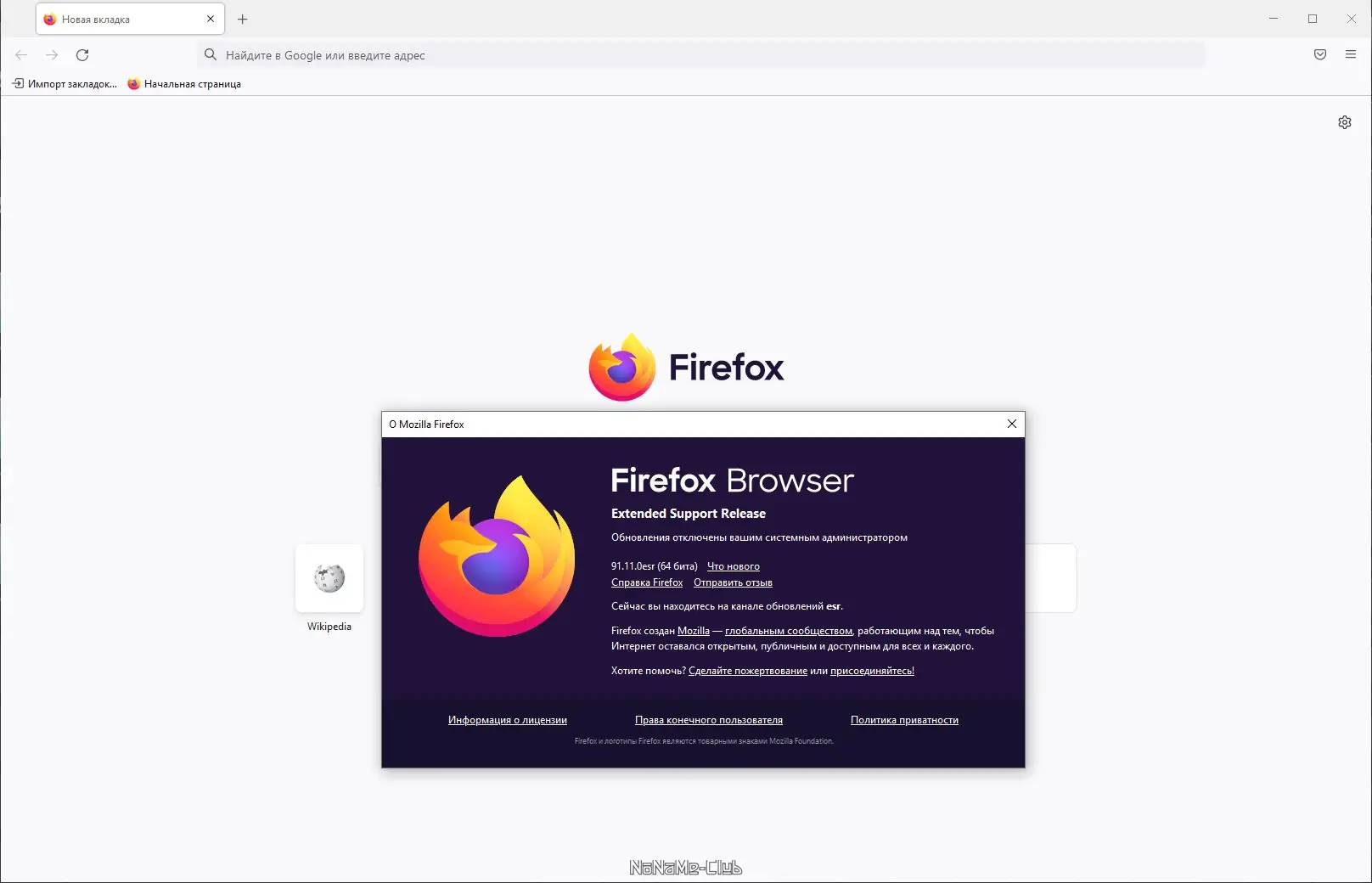 Установка Firefox Browser 91.11.0 ESR Portable by PortableApps [Ru]