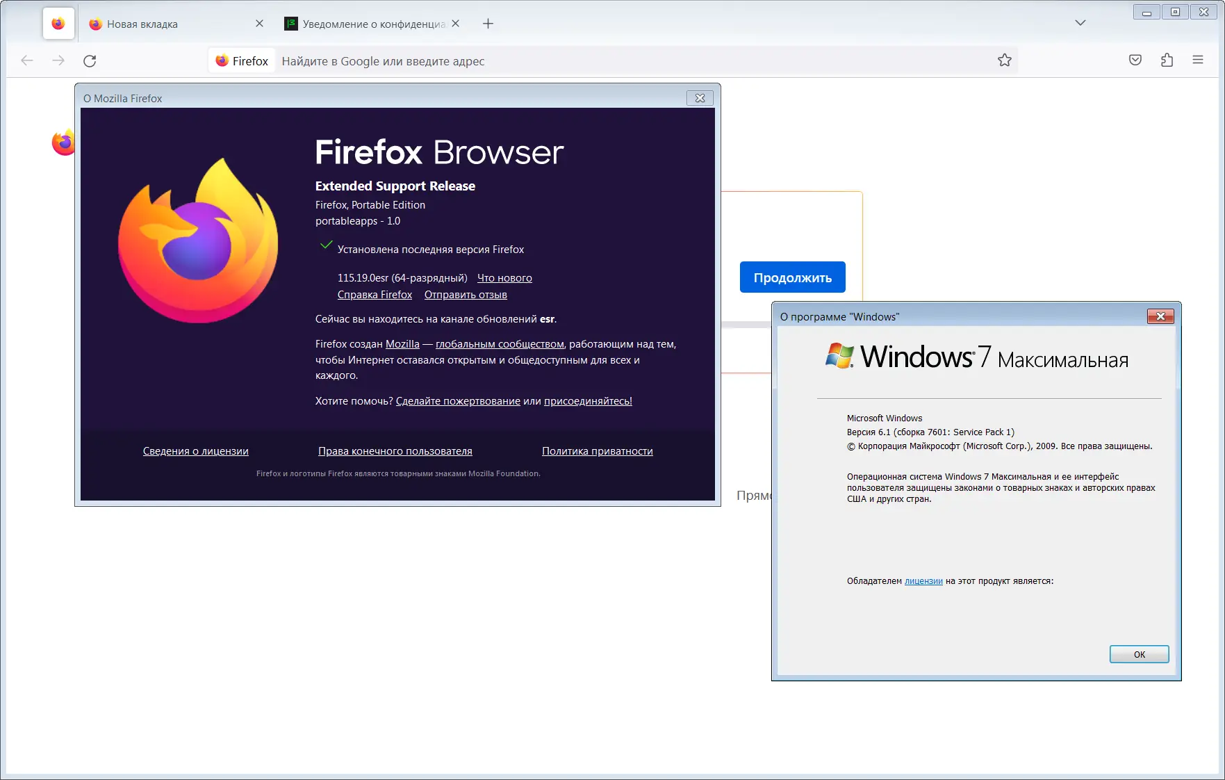 Установка Firefox Browser ESR 115.19.0 Portable by PortableApps [Ru]