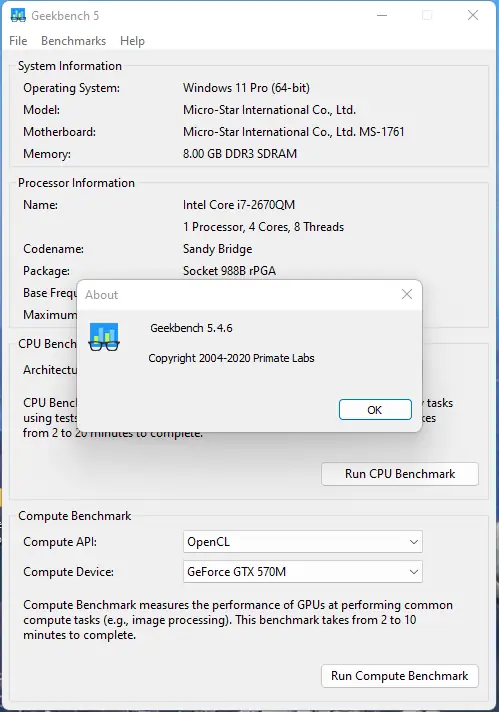 Установка Geekbench 5.4.6 Pro RePack (& Portable) by elchupacabra [En]