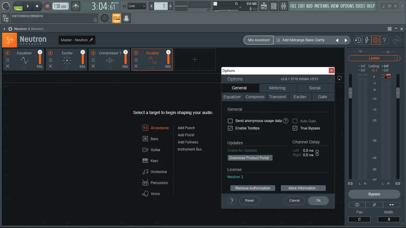 Установка iZotope - Neutron 3 Advanced 3.8.1 VST, VST3, AAX (x64) RePack by R2R [En]
