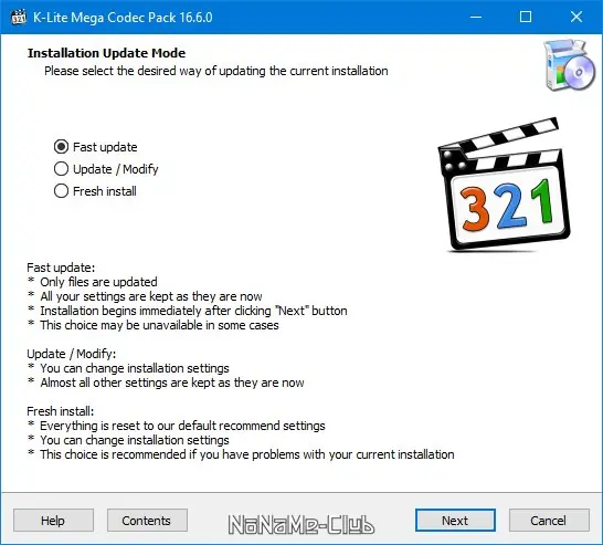 Установка K-Lite Codec Pack 16.6.0 Mega Full Standard Basic [En]