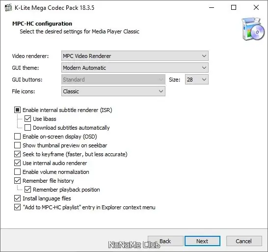 Установка K-Lite Codec Pack 18.3.5 Mega Full Standard Basic [En]
