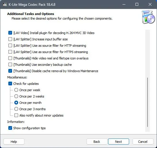 Установка K-Lite Codec Pack 18.4.8 Mega Full Standard Basic [En]