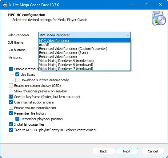 Установка K-Lite Codec Pack 18.7.0 Mega Full Standard Basic [En]