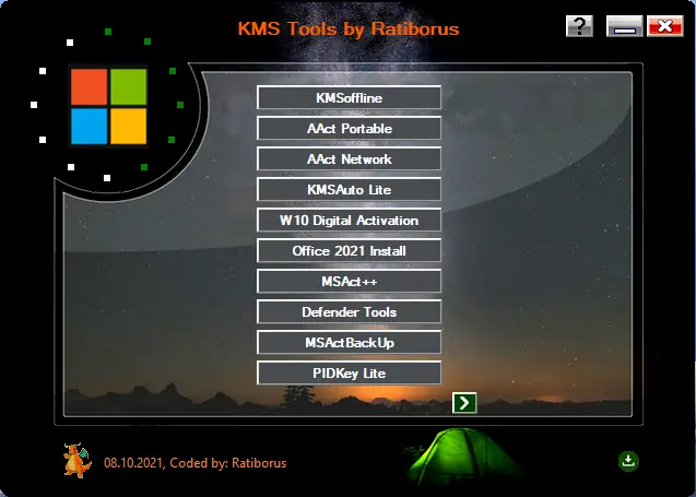 Установка KMS Tools Portable by Ratiborus 08.10.2021 [Multi Ru]
